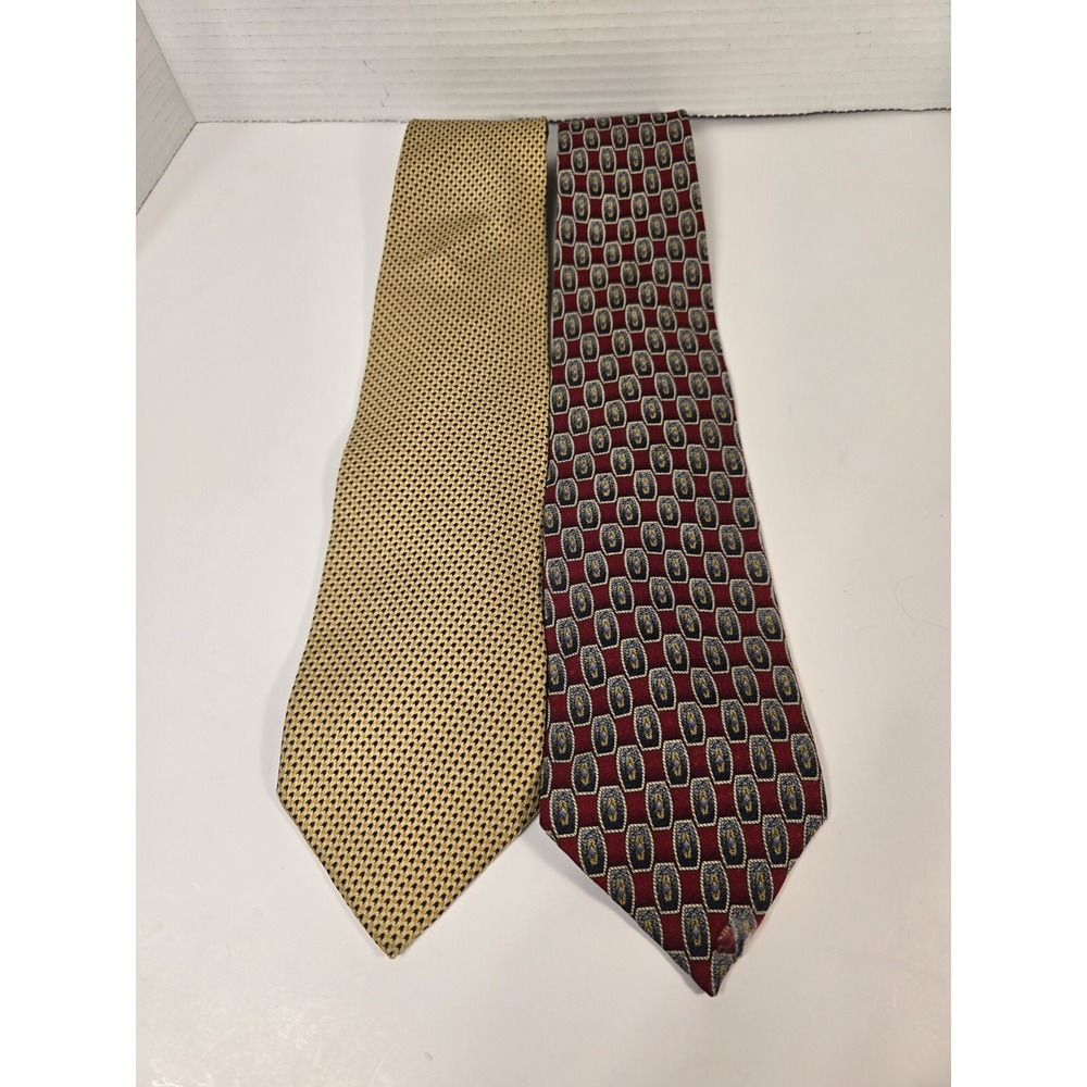 Jos A Bank Corporate Collection Neckties Lot Of 2 Ties 100% Silk
